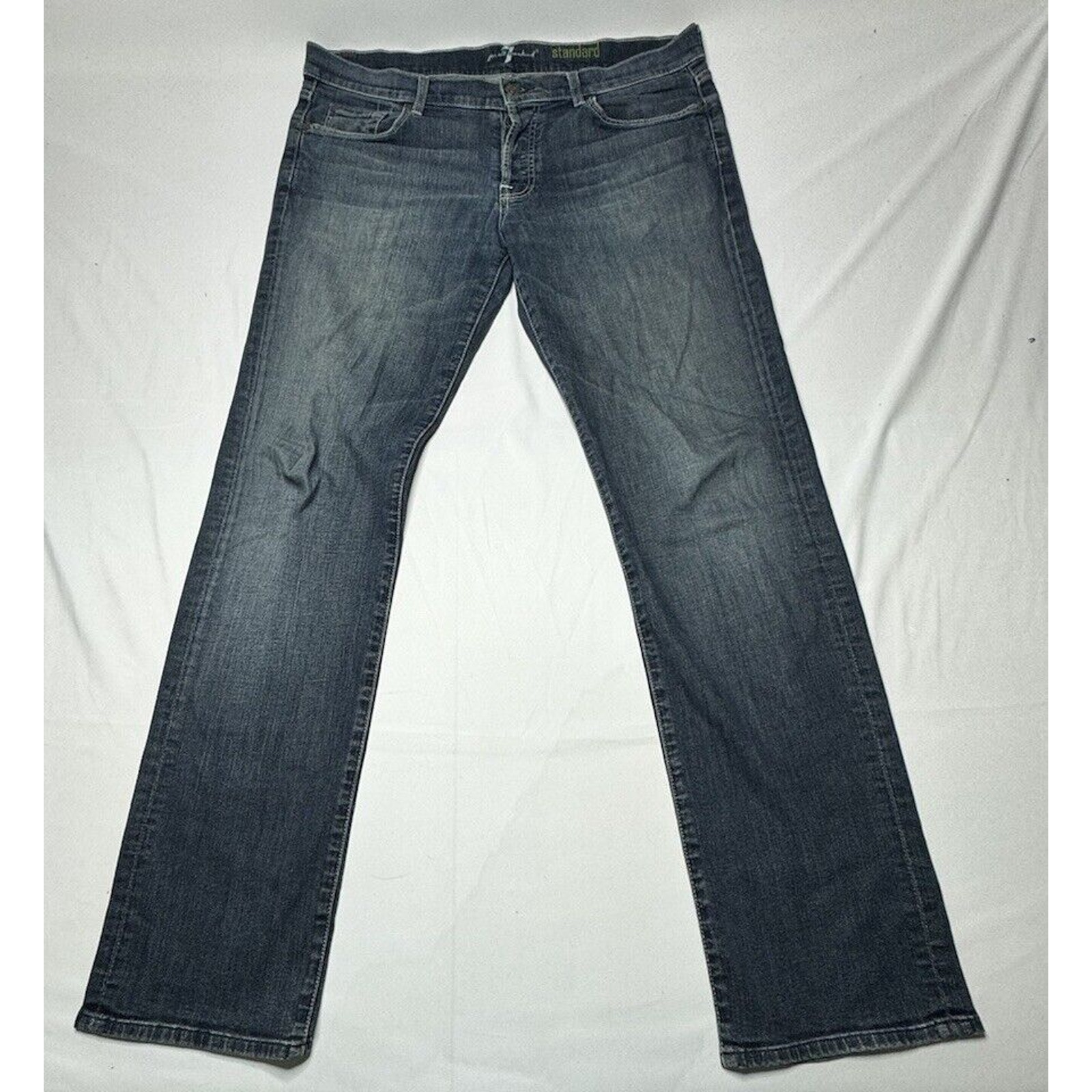 7 For All Mankind Mens Standard Fit Button Fly Straight Leg Jeans Size 38x33.5*
